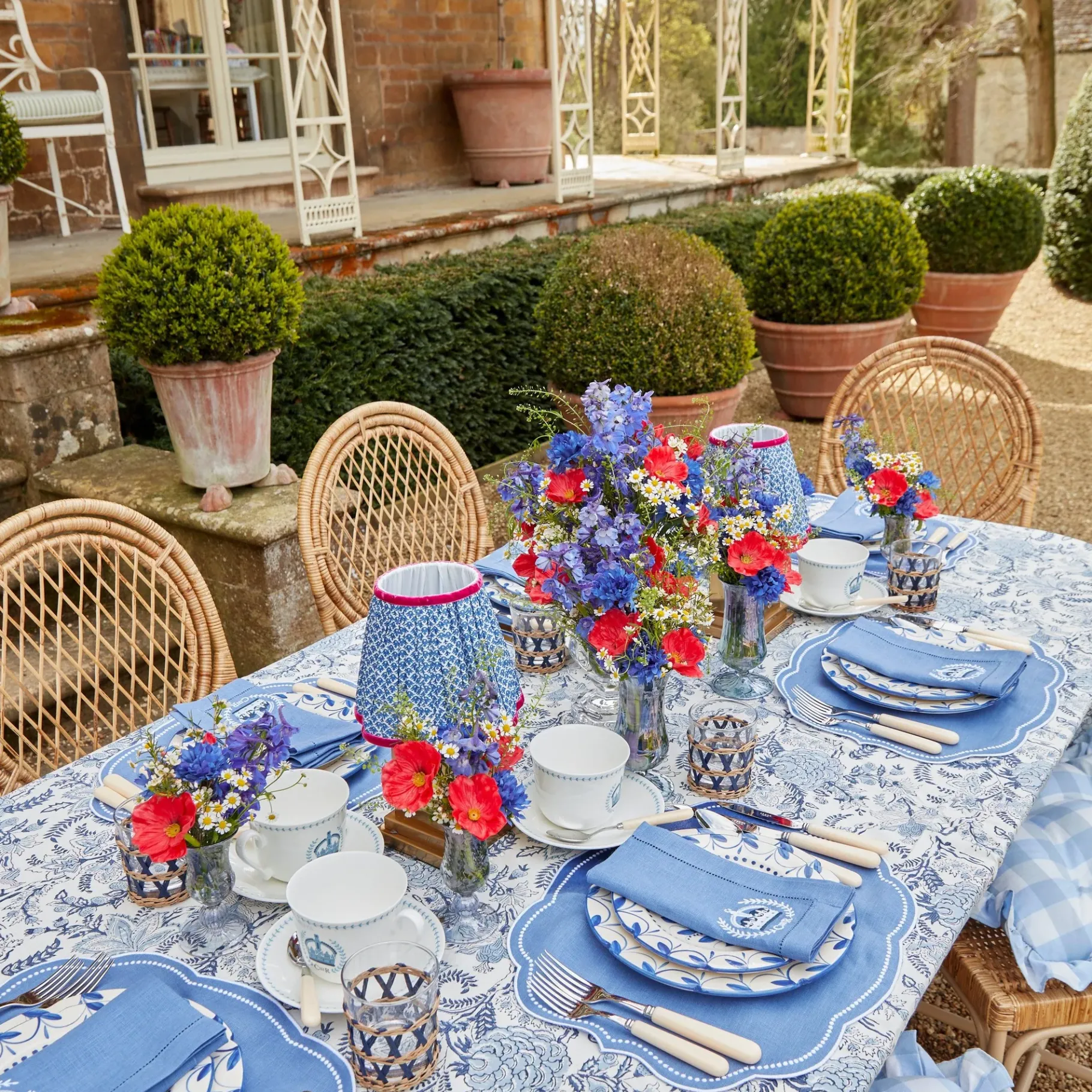 Mrs. Alice Vases|Blue Fluted Vase Set