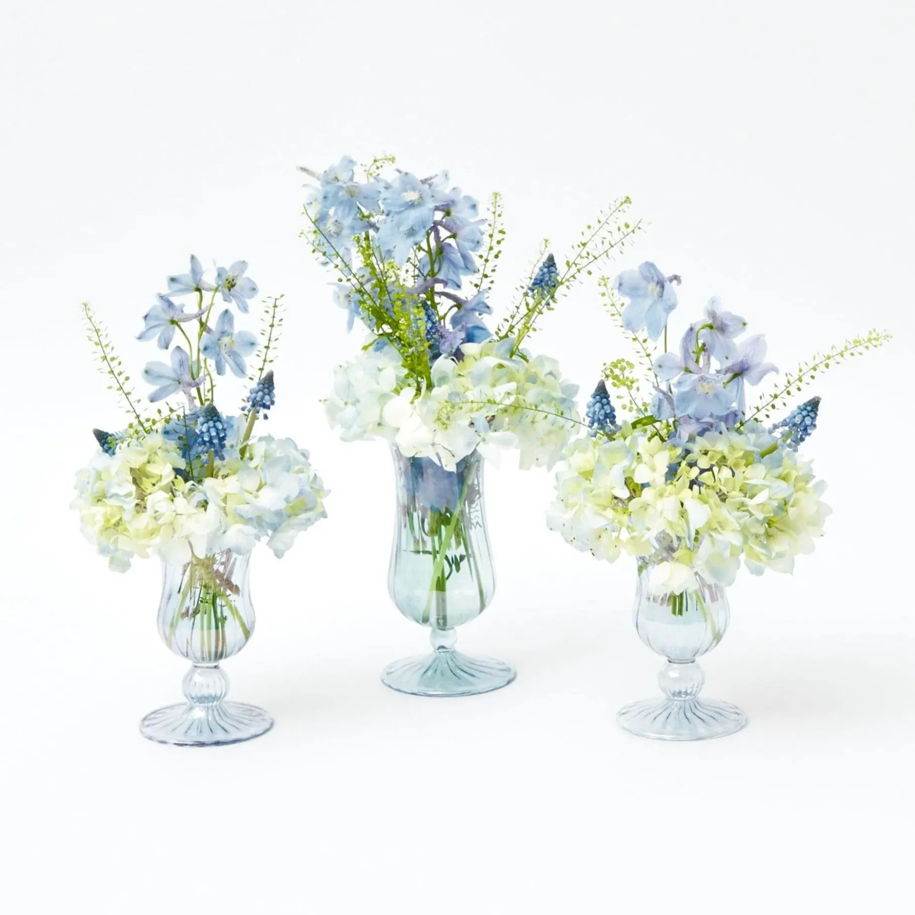 Mrs. Alice Vases|Blue Fluted Vase Set