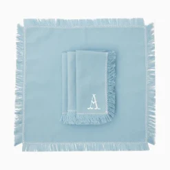 Mrs. Alice Napkins|Blue Fringe Napkins (Set Of 4)