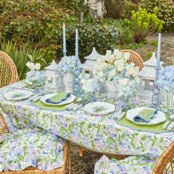 Mrs. Alice Cushions|Blue Hydrangea Seat Pad Cushion