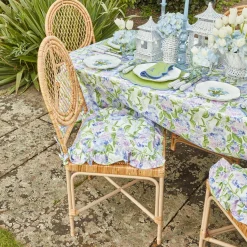 Mrs. Alice Cushions|Blue Hydrangea Seat Pad Cushion