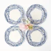 Mrs. Alice Dinner Plates|Blue Lily Of The Valley Dinner & Starter Plates (Set Of 8)