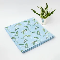 Mrs. Alice Tablecloths|Blue Lily Of The Valley Tablecloth