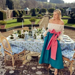 Mrs. Alice Tablecloths|Blue Lily Of The Valley Tablecloth