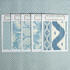 Mrs. Alice Serena Fresson Fabrics|Blue Lotus Flower Fabric