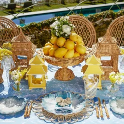 Mrs. Alice Crockery Sets|Blue Matilde Dinner & Starter Plates (Set Of 8)