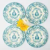 Mrs. Alice Crockery Sets|Blue Melograno Dinner & Starter Plates (Set Of 8)