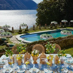 Mrs. Alice Crockery Sets|Blue Melograno Dinner & Starter Plates (Set Of 8)