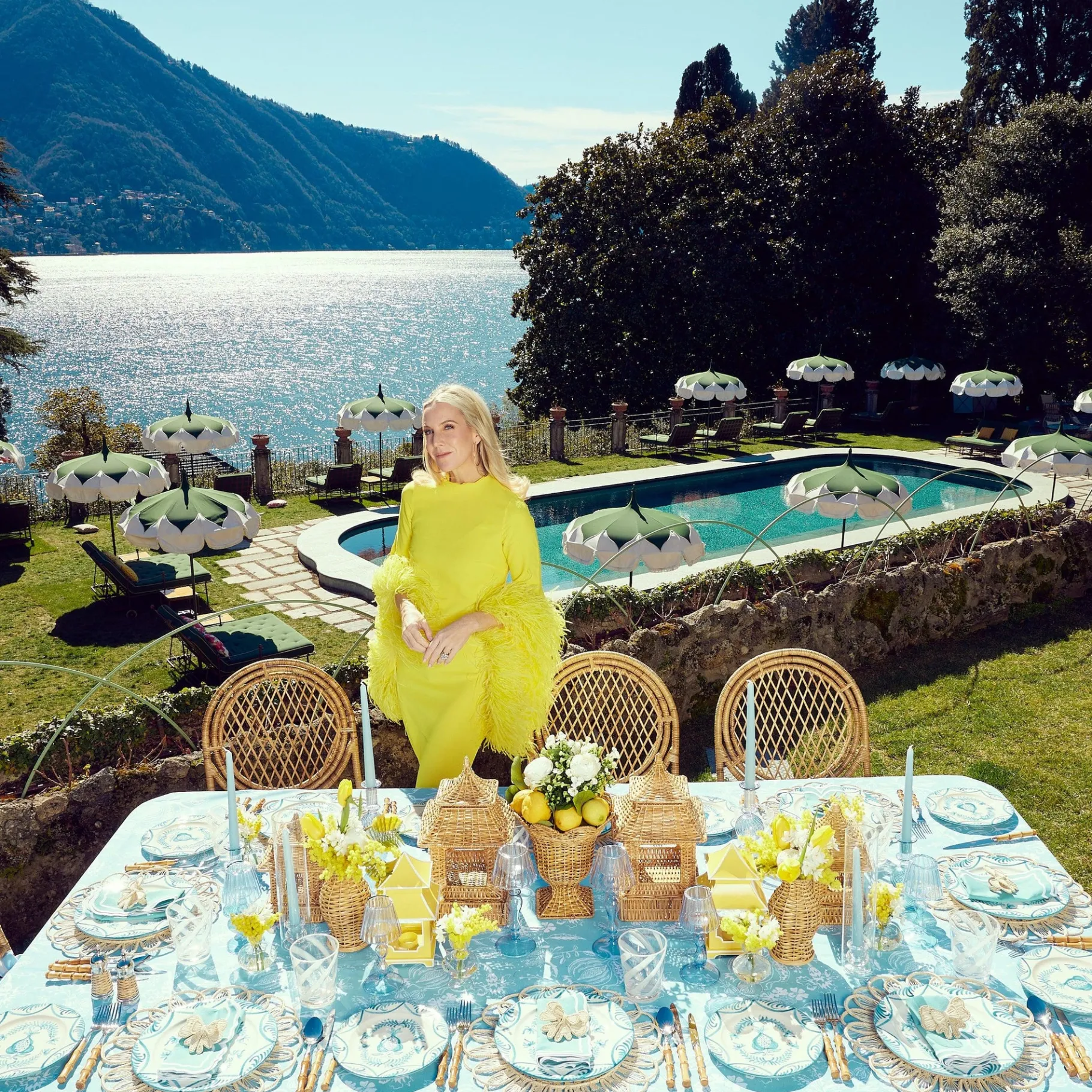 Mrs. Alice Crockery Sets|Blue Melograno Dinner Plates (Set Of 4)