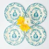 Mrs. Alice Crockery Sets|Blue Melograno Starter Plates (Set Of 4)