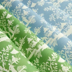 Mrs. Alice Serena Fresson Fabrics|Blue Pagoda Garden Fabric