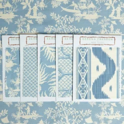 Mrs. Alice Serena Fresson Fabrics|Blue Pagoda Garden Fabric