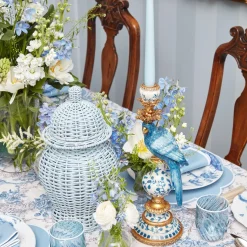 Mrs. Alice Candle Holders|Blue Parrot Candle Holder (Pair)