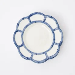 Mrs. Alice Starter Plates|Blue Petal Bamboo Dinner & Starter Plates (Set Of 8)