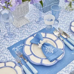 Mrs. Alice Dinner Plates|Blue Petal Bamboo Dinner Plate