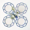 Mrs. Alice Bamboo Crockery|Blue Petal Bamboo Starter Plate (Set Of 4)
