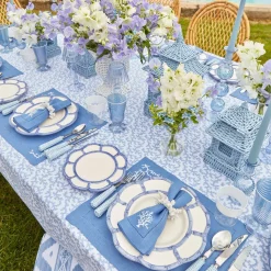 Mrs. Alice Starter Plates|Blue Petal Bamboo Starter Plate