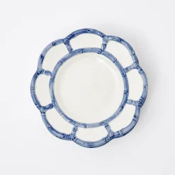 Mrs. Alice Starter Plates|Blue Petal Bamboo Starter Plate