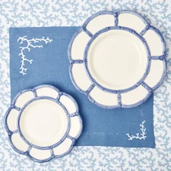 Mrs. Alice Starter Plates|Blue Petal Bamboo Starter Plate
