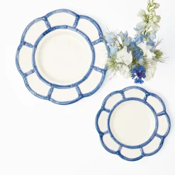 Mrs. Alice Bamboo Crockery|Blue Petal Bamboo Starter Plate