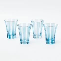 Mrs. Alice Glasses|Blue Positano Glasses (Set Of 4)
