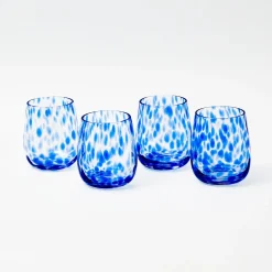 Mrs. Alice Glasses|Blue Provence Water Glasses (Set Of 4)
