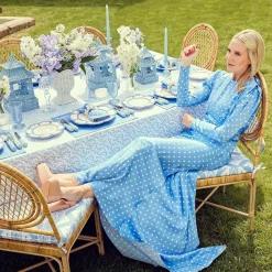 Mrs. Alice Rattan Tableware|Blue Rattan Cutlery (5 Piece)