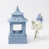 Mrs. Alice Pagodas & Lanterns|Blue Rattan Pagoda Lantern