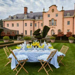 Mrs. Alice Napkin Rings, Bows & Wreaths|Blue Saddle Stitch Napkin Bows (Set Of 4)