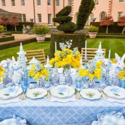 Mrs. Alice Napkin Rings, Bows & Wreaths|Blue Saddle Stitch Napkin Bows (Set Of 4)