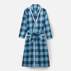 Mrs. Alice Aprons & Robes|Blue Tartan Frilled Dressing Gown