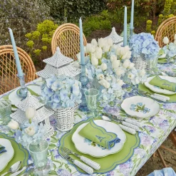 Mrs. Alice Starter Plates|Blue Tulip Dinner & Starter Plates (Set Of 8)