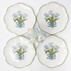 Mrs. Alice Dinner Plates|Blue Tulip Dinner Plates (Set Of 4)