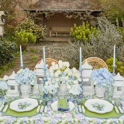 Mrs. Alice Dinner Plates|Blue Tulip Dinner Plates (Set Of 4)