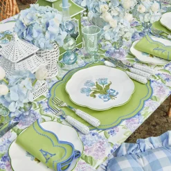Mrs. Alice Crockery Sets|Blue Tulip Dinner Plates (Set Of 4)