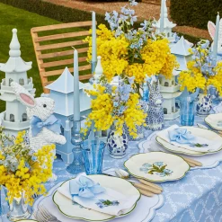 Mrs. Alice Crockery Sets|Blue Tulip Starter Plates (Set Of 4)