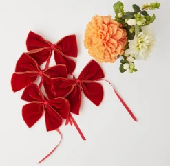 Mrs. Alice Napkin Rings, Bows & Wreaths|Burnt Orange Napkin Bows (Set Of 4)