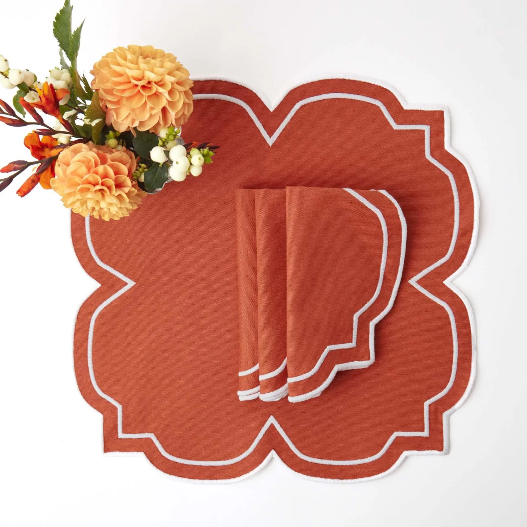 Mrs. Alice Napkins|Burnt Orange Napkins (Set Of 4)