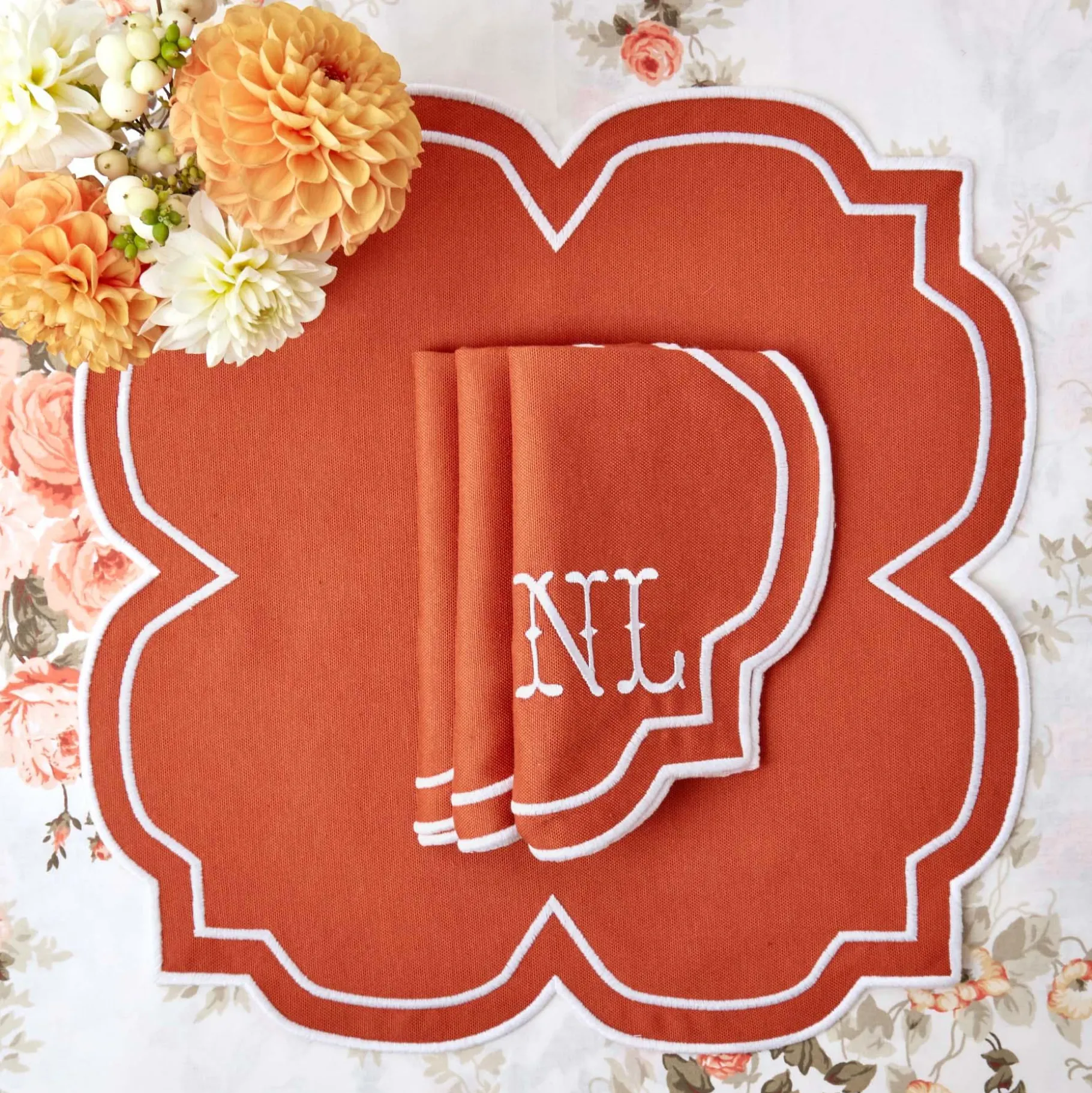 Mrs. Alice Napkins|Burnt Orange Napkins (Set Of 4)