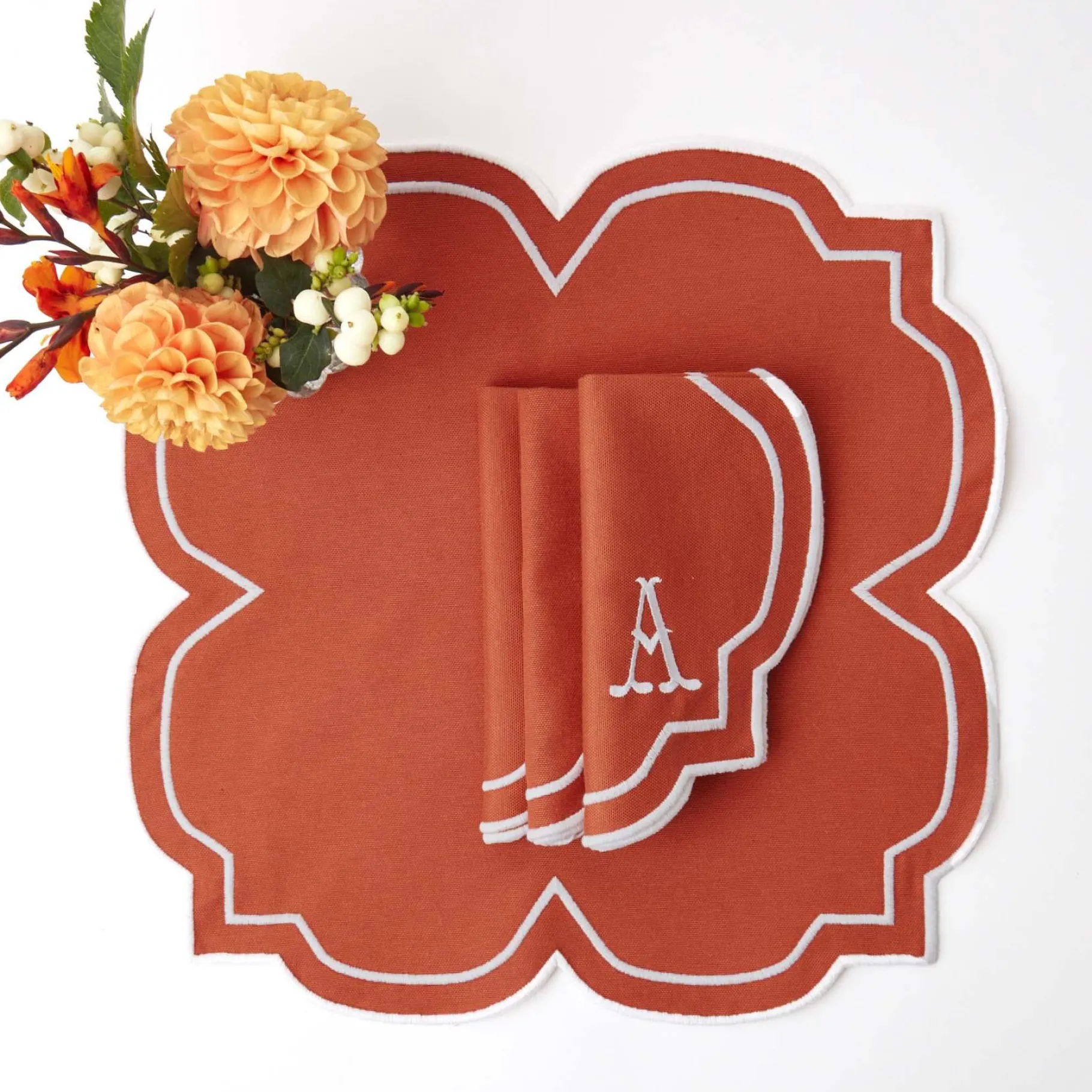 Mrs. Alice Napkins|Burnt Orange Napkins (Set Of 4)
