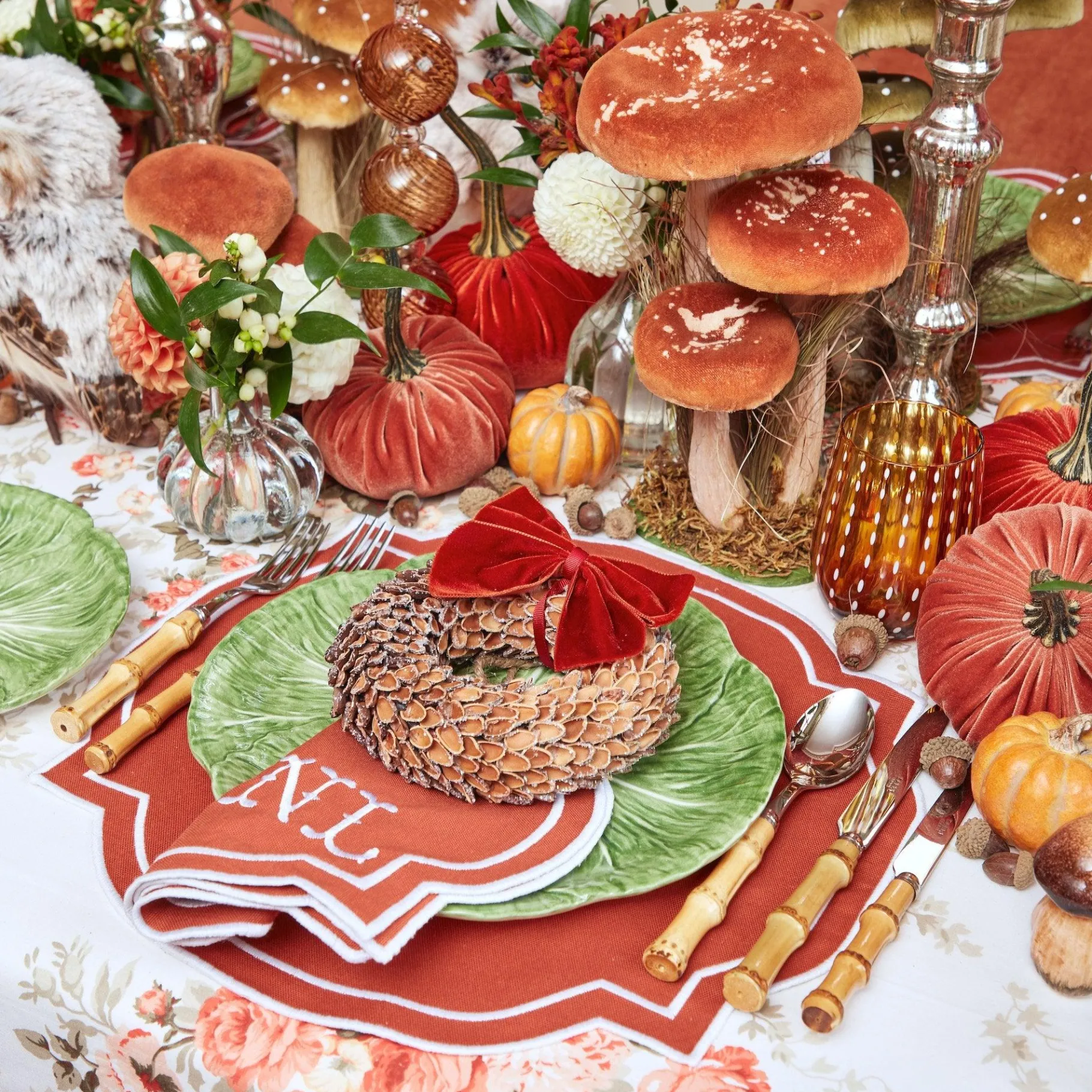 Mrs. Alice Napkins|Burnt Orange Napkins (Set Of 4)