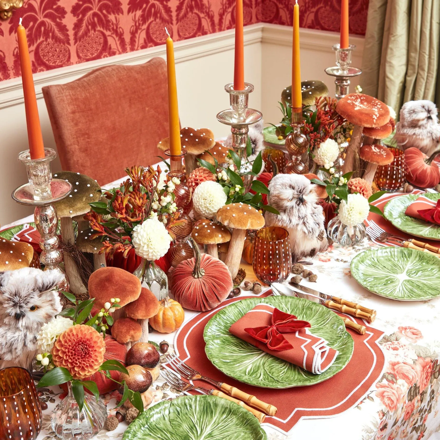 Mrs. Alice Placemats|Burnt Orange Placemats (Set Of 4)