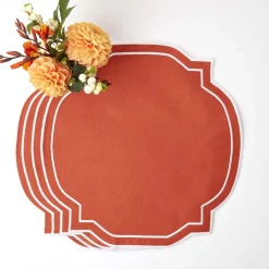 Mrs. Alice Placemats|Burnt Orange Placemats (Set Of 4)