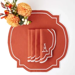 Mrs. Alice Placemats|Burnt Orange Placemats (Set Of 4)