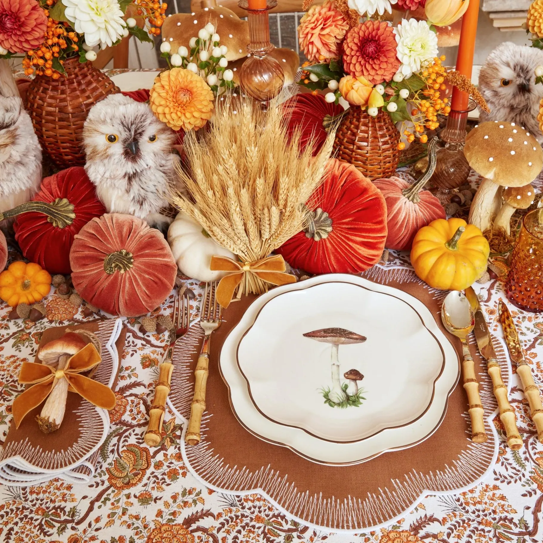 Mrs. Alice Vases|Burnt Rattan Vase (Set Of 3)