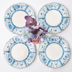 Mrs. Alice Dinner Plates|Cadiz Hand Painted Dinner Plates (Set Of 4)