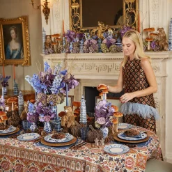 Mrs. Alice Dinner Plates|Cadiz Hand Painted Dinner Plates (Set Of 4)