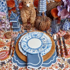 Mrs. Alice Crockery Sets|Cadiz Hand Painted Starter Plates (Set Of 4)