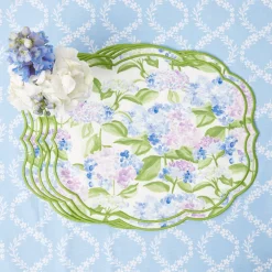 Mrs. Alice Placemats|Camilla Hydrangea Placemats (Set Of 4)