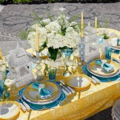 Mrs. Alice Candle Holders|Camille Azure Candle Set (Yellow)